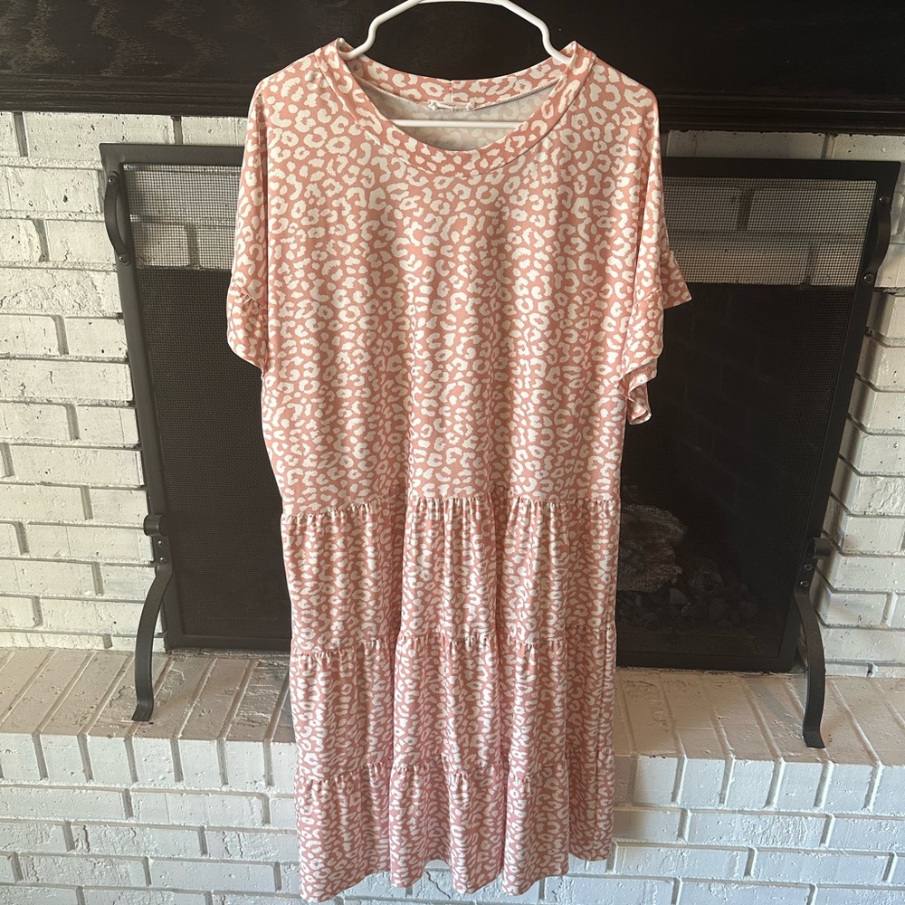 Chic‎ Soul Leopard Print Knee Length Dress